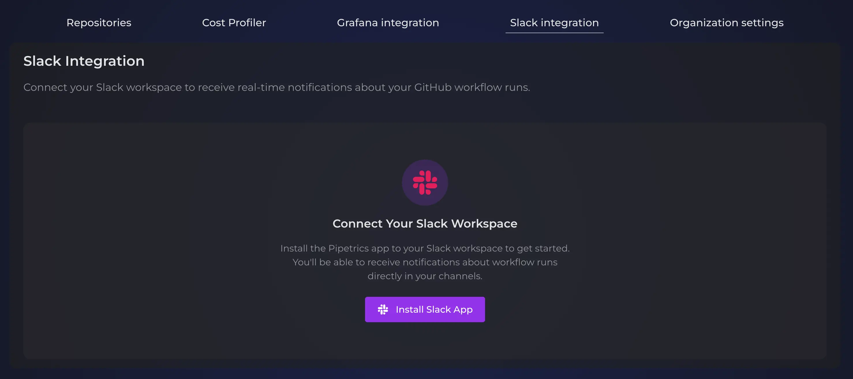 Install Slack App Button